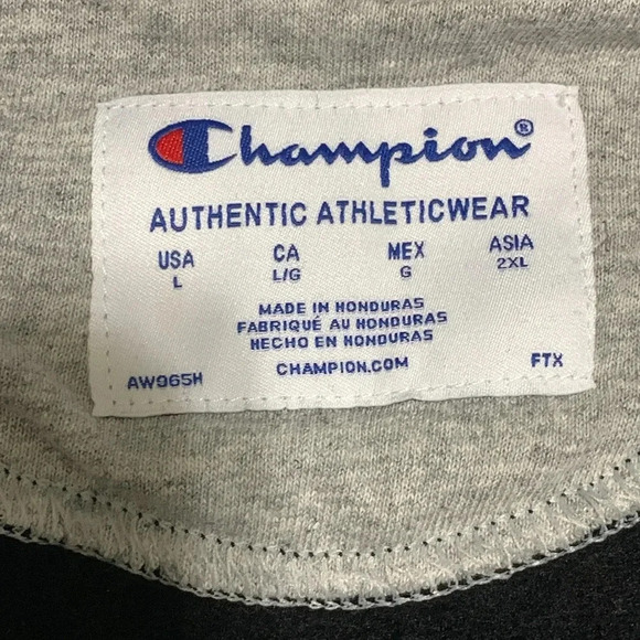 Men’s Champion Full Zip Black Hoodie Size Large NEW WITH TAGS - Picture 6 of 7